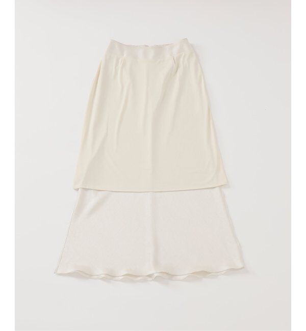 IENA「《追加9》ダブルサテンスカート」|スカート|