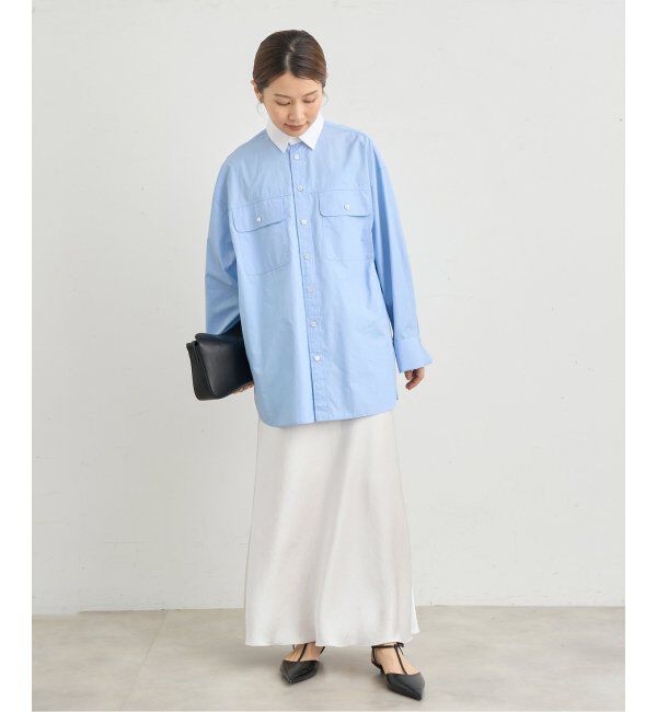 IENA「《追加11》ダブルサテンスカート」|スカート|