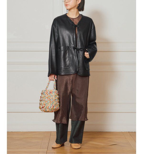 IENA LA BOUCLE「IENA LA BOUCLE レザーストリングブルゾン」|その他|