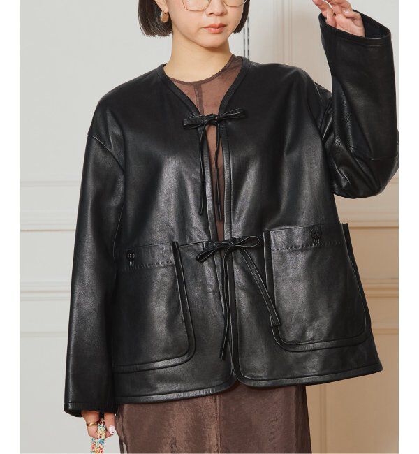 IENA LA BOUCLE「IENA LA BOUCLE レザーストリングブルゾン」|その他|