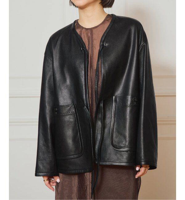 IENA LA BOUCLE「IENA LA BOUCLE レザーストリングブルゾン」|その他|