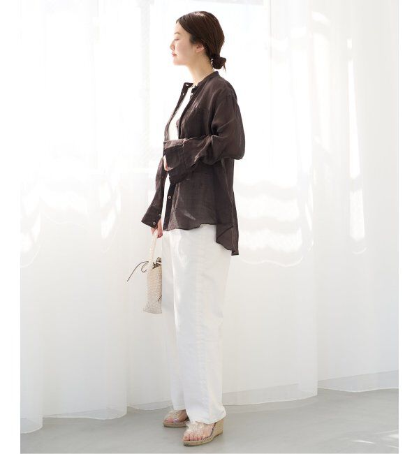 IENA「《追加》ラミーバンドカラーシャツ」|シャツ・ブラウス|