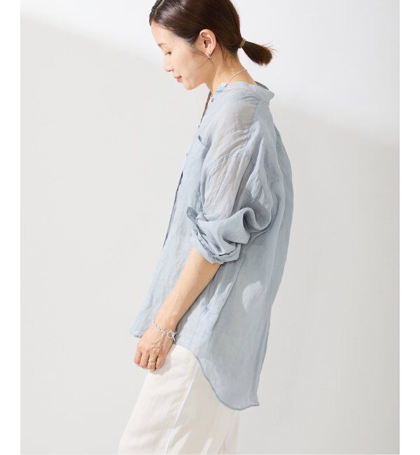 IENA「《追加》ラミーバンドカラーシャツ」|シャツ・ブラウス|