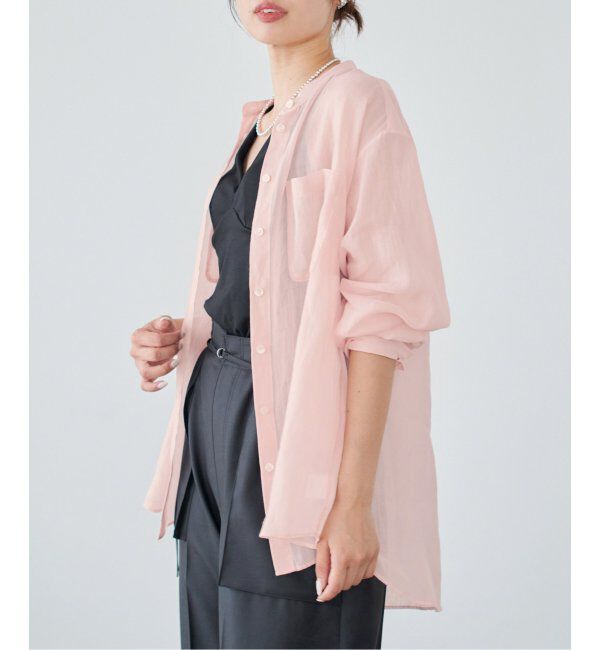 IENA「《追加》ラミーバンドカラーシャツ」|シャツ・ブラウス|