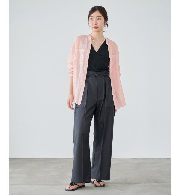 IENA「《追加》ラミーバンドカラーシャツ」|シャツ・ブラウス|