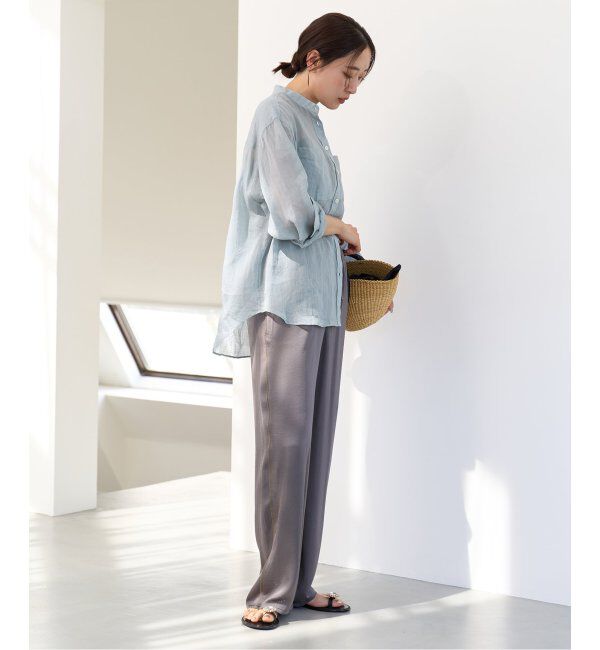 IENA「《追加》ラミーバンドカラーシャツ」|シャツ・ブラウス|