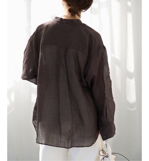 IENA「《追加》ラミーバンドカラーシャツ」|シャツ・ブラウス|