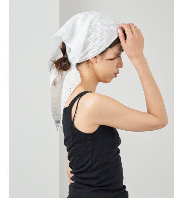 IENA「レーススカーフ」|バンダナ・スカーフ|