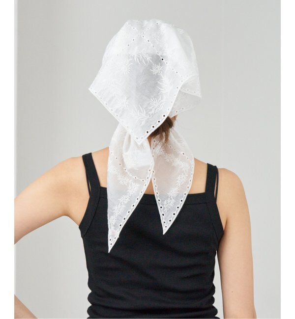 IENA「レーススカーフ」|バンダナ・スカーフ|