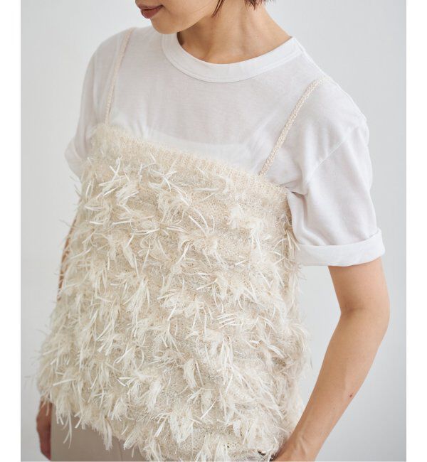 IENA「フリンジラメニット」|ニット・セーター|ホワイト