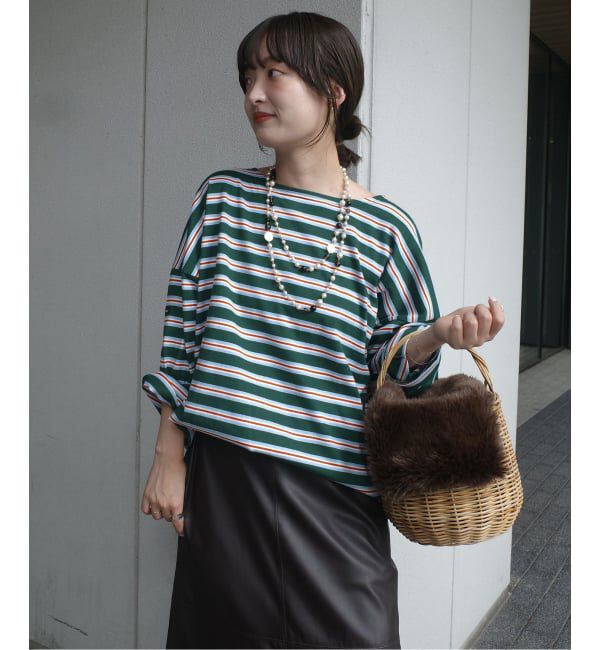 SLOBE IENA「LE MINOR/ルミノア SLOBE別注 マルチボーダー」|Tシャツ・カットソー|