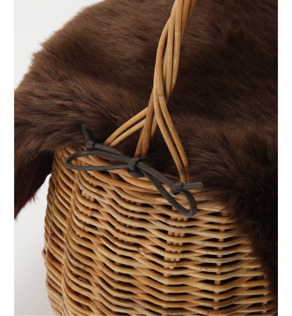 SLOBE IENA「BAGMATI/バグマティ SLOBE別注 ファーカゴバッグ」|かごバッグ|