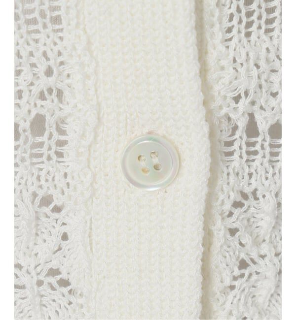 SLOBE IENA「《予約》レーシーニットシャツ」|ニット・セーター|