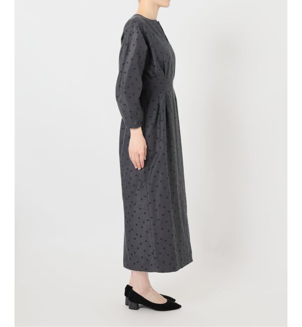 VERMEIL par iena「《予約》DOTジャガード ウエストシェイプワンピース」|ワンピース|