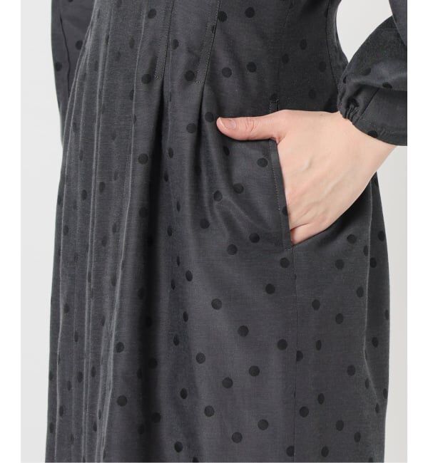 VERMEIL par iena「《予約》DOTジャガード ウエストシェイプワンピース」|ワンピース|