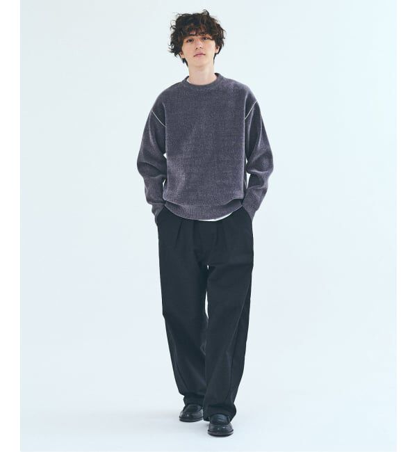 417 EDIFICE「モールニット カラーリブ プルオーバー」|ニット・セーター|