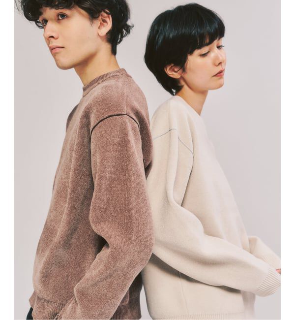 417 EDIFICE「モールニット カラーリブ プルオーバー」|ニット・セーター|