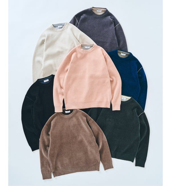 417 EDIFICE「モールニット カラーリブ プルオーバー」|ニット・セーター|