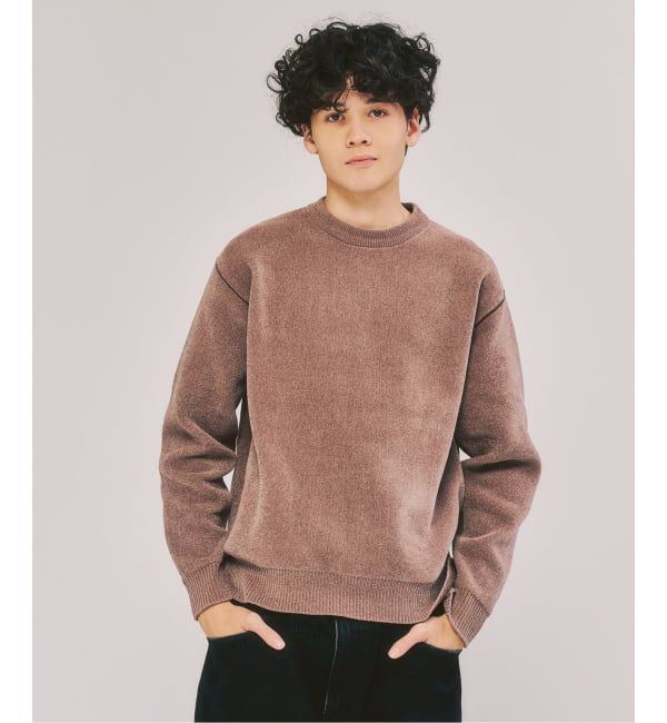 417 EDIFICE「モールニット カラーリブ プルオーバー」|ニット・セーター|