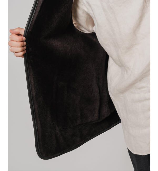 EDIFICE「ETS.MATERIAUX(マテリオ) ムートン ベスト」|ライダースジャケット|