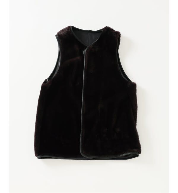 EDIFICE「ETS.MATERIAUX(マテリオ) ムートン ベスト」|ライダースジャケット|
