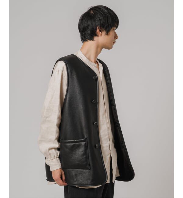 EDIFICE「ETS.MATERIAUX(マテリオ) ムートン ベスト」|ライダースジャケット|