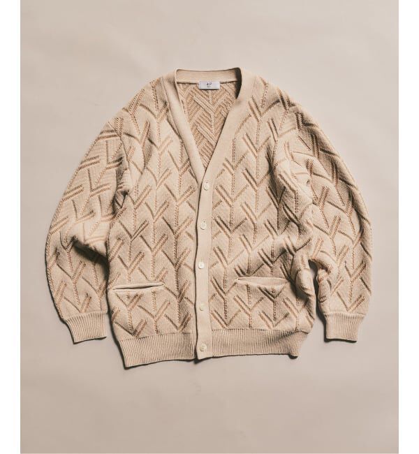 417 EDIFICE「モールパターンカーディガン」|カーディガン|ホワイト