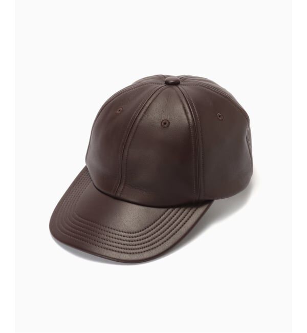 EDIFICE「KIJIMA TAKAYUKI (キジマタカユキ)  LAMB SKIN 6PANEL CAP」|キャップ・キャスケット|ボルドー