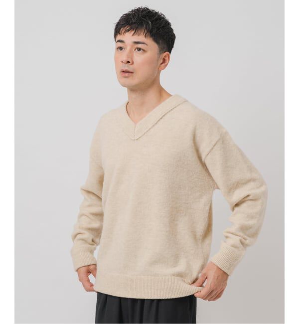 EDIFICE「ETS.MATERIAUX(マテリオ) シャギー Vネック ニット」|ニット・セーター|