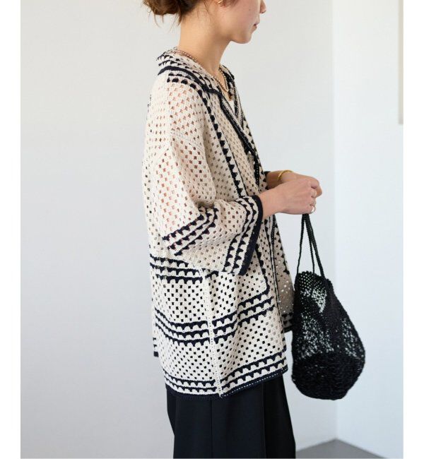 JOURNAL STANDARD relume「《追加》クロシェラインシャツカーディガン」|カーディガン|