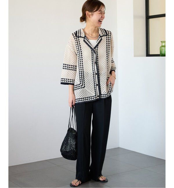 JOURNAL STANDARD relume「《追加》クロシェラインシャツカーディガン」|カーディガン|