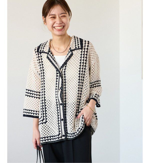 JOURNAL STANDARD relume「《追加》クロシェラインシャツカーディガン」|カーディガン|