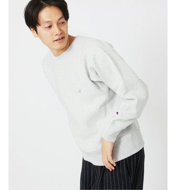 JOURNAL STANDARD relume「CHAMPION / チャンピオン 別注 R/W エルボーパッチ クルーネックスウェット」|スウェット・ジャージ|