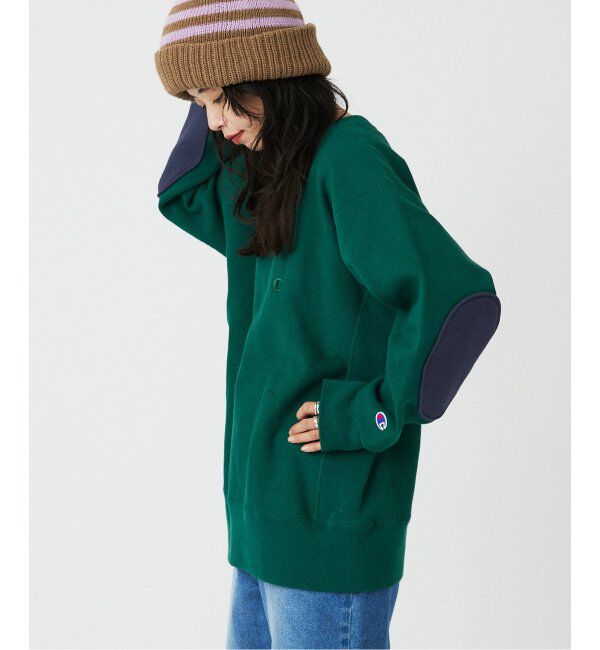 JOURNAL STANDARD relume「CHAMPION / チャンピオン 別注 R/W エルボーパッチ クルーネックスウェット」|スウェット・ジャージ|