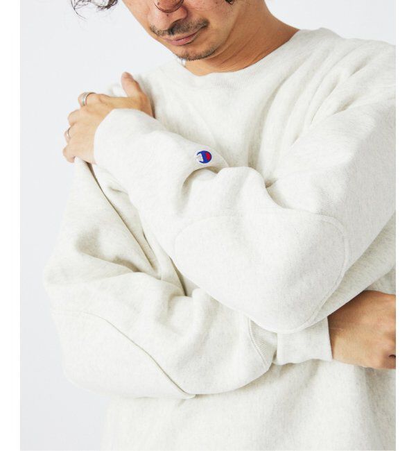 JOURNAL STANDARD relume「CHAMPION / チャンピオン 別注 R/W エルボーパッチ クルーネックスウェット」|スウェット・ジャージ|ナチュラル