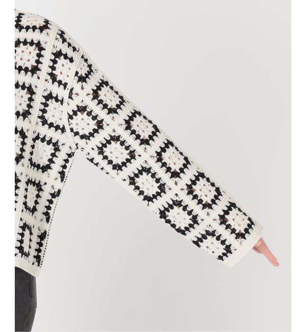 JOURNAL STANDARD relume「クロシェモチーフクルーネックカーディガン 2way」|カーディガン|