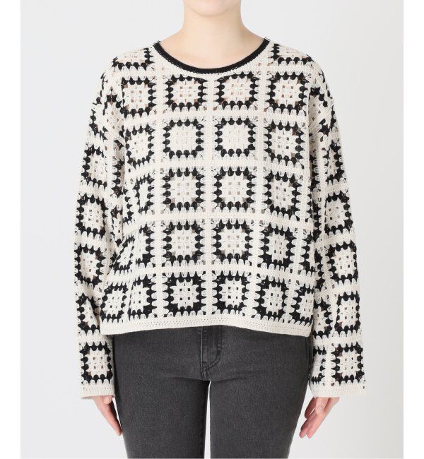 JOURNAL STANDARD relume「クロシェモチーフクルーネックカーディガン 2way」|カーディガン|