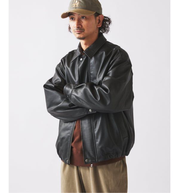 JOURNAL STANDARD relume「ラムレザー ショート ステンカラー ブルゾン」|ライダースジャケット|