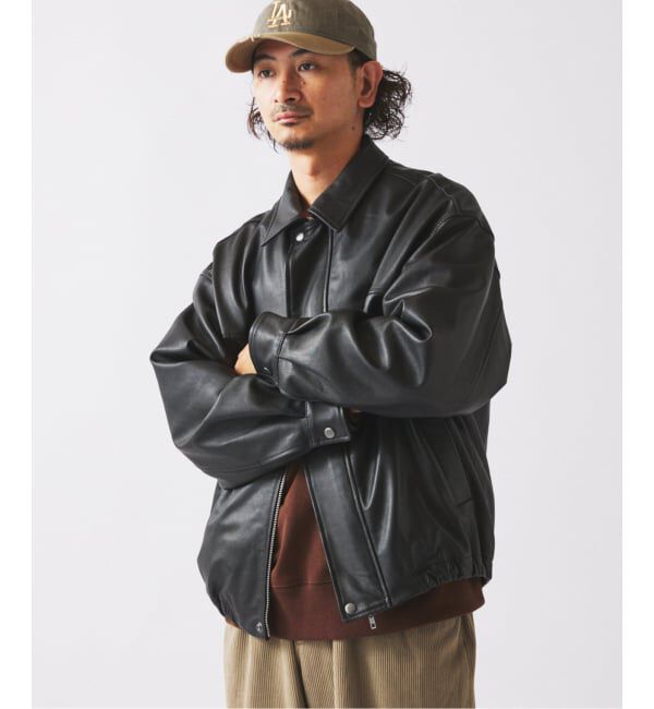 JOURNAL STANDARD relume「ラムレザー ショート ステンカラー ブルゾン」|ライダースジャケット|