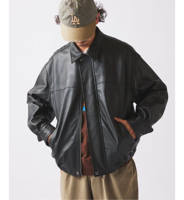 JOURNAL STANDARD relume「ラムレザー ショート ステンカラー ブルゾン」|ライダースジャケット|