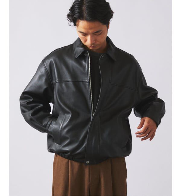 JOURNAL STANDARD relume「ラムレザー ショート ステンカラー ブルゾン」|ライダースジャケット|