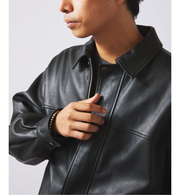 JOURNAL STANDARD relume「ラムレザー ショート ステンカラー ブルゾン」|ライダースジャケット|