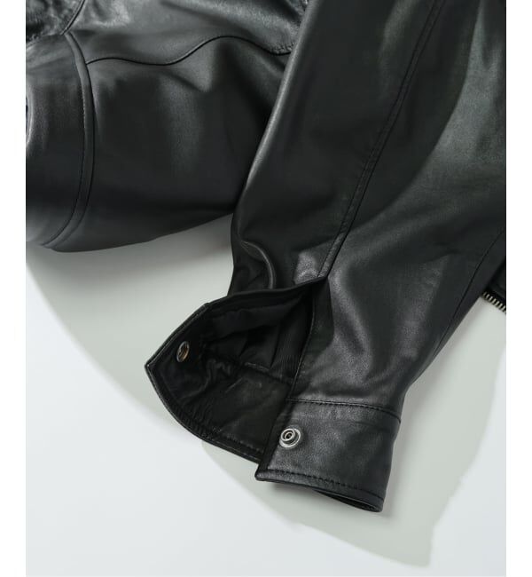 JOURNAL STANDARD relume「ラムレザー ショート ステンカラー ブルゾン」|ライダースジャケット|