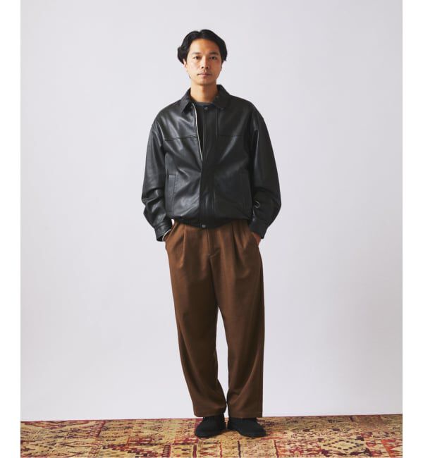 JOURNAL STANDARD relume「ラムレザー ショート ステンカラー ブルゾン」|ライダースジャケット|