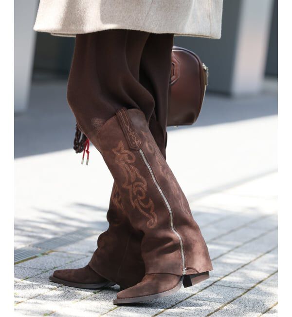 JOURNAL STANDARD「【LAYAS/レイヤーズ】Footカバーツキ ロングウエスタン」|ロングブーツ|