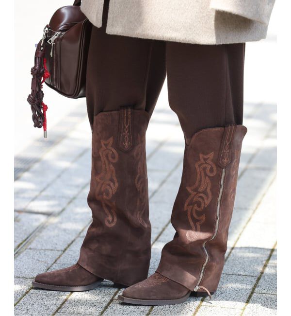 JOURNAL STANDARD「【LAYAS/レイヤーズ】Footカバーツキ ロングウエスタン」|ロングブーツ|