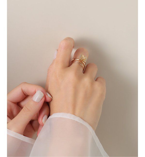 Lilas by Spick&Span「ルチルクォーツバフトップカットダイヤリング K10」|リング|