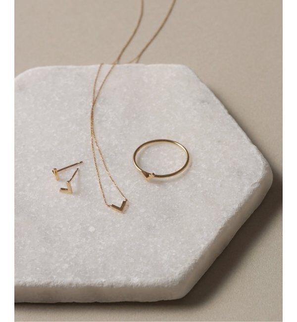 Lilas by Spick&Span「《WEB限定》Vラインピアス K10(両耳)」|ピアス|