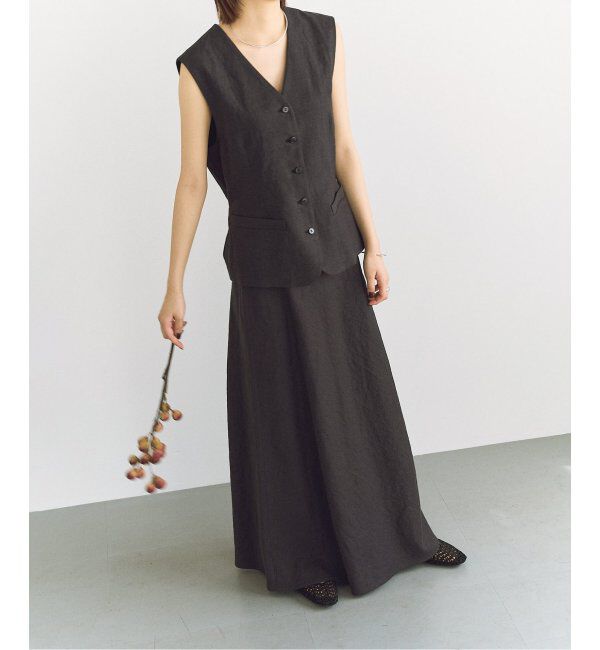 HARDY NOIR「リネンコットンロングスカート」|スカート|