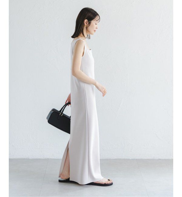 NOBLE「《追加》【洗える】ニットライクジョーゼット2wayワンピース」|ワンピース|